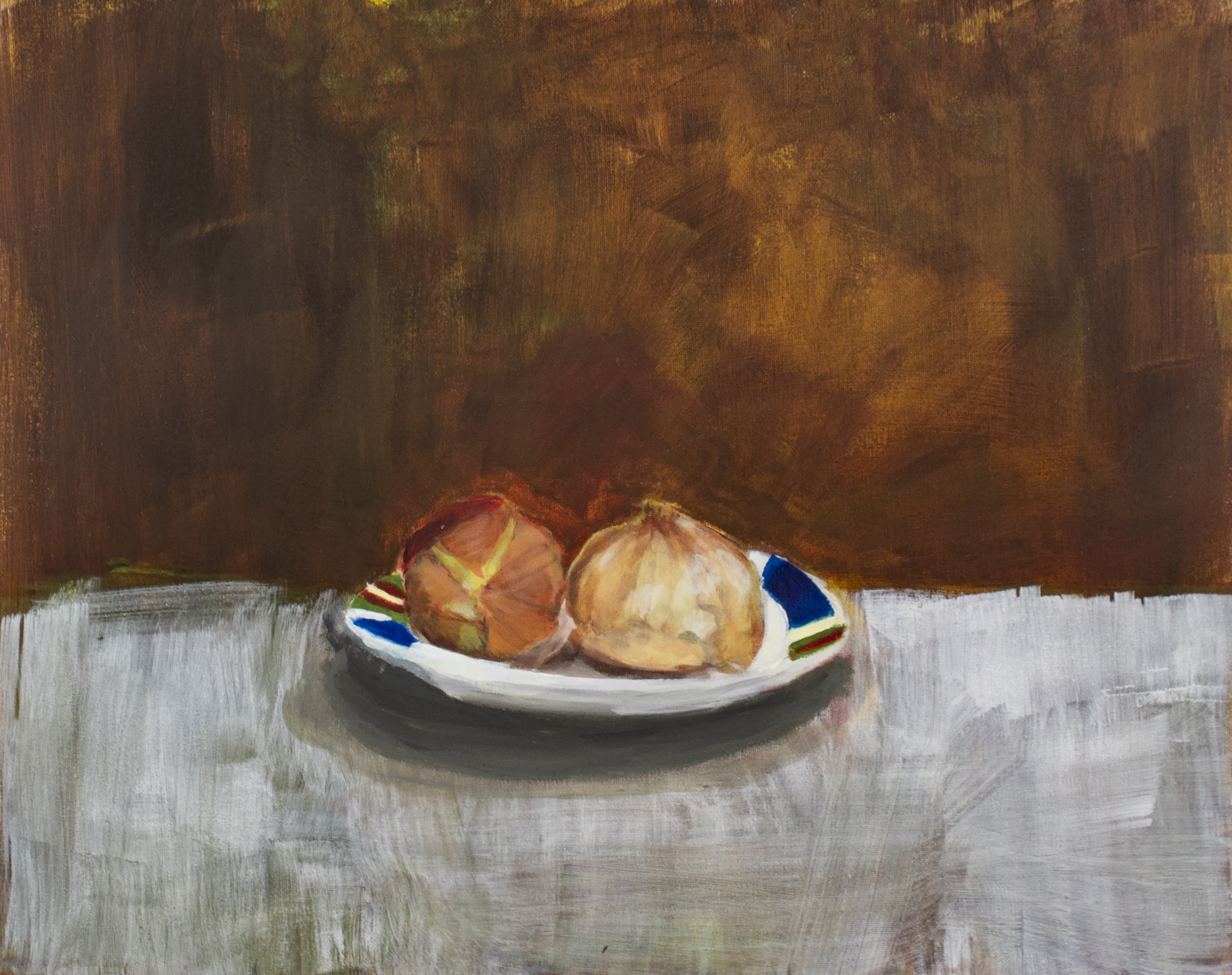 onion acrylic paint study